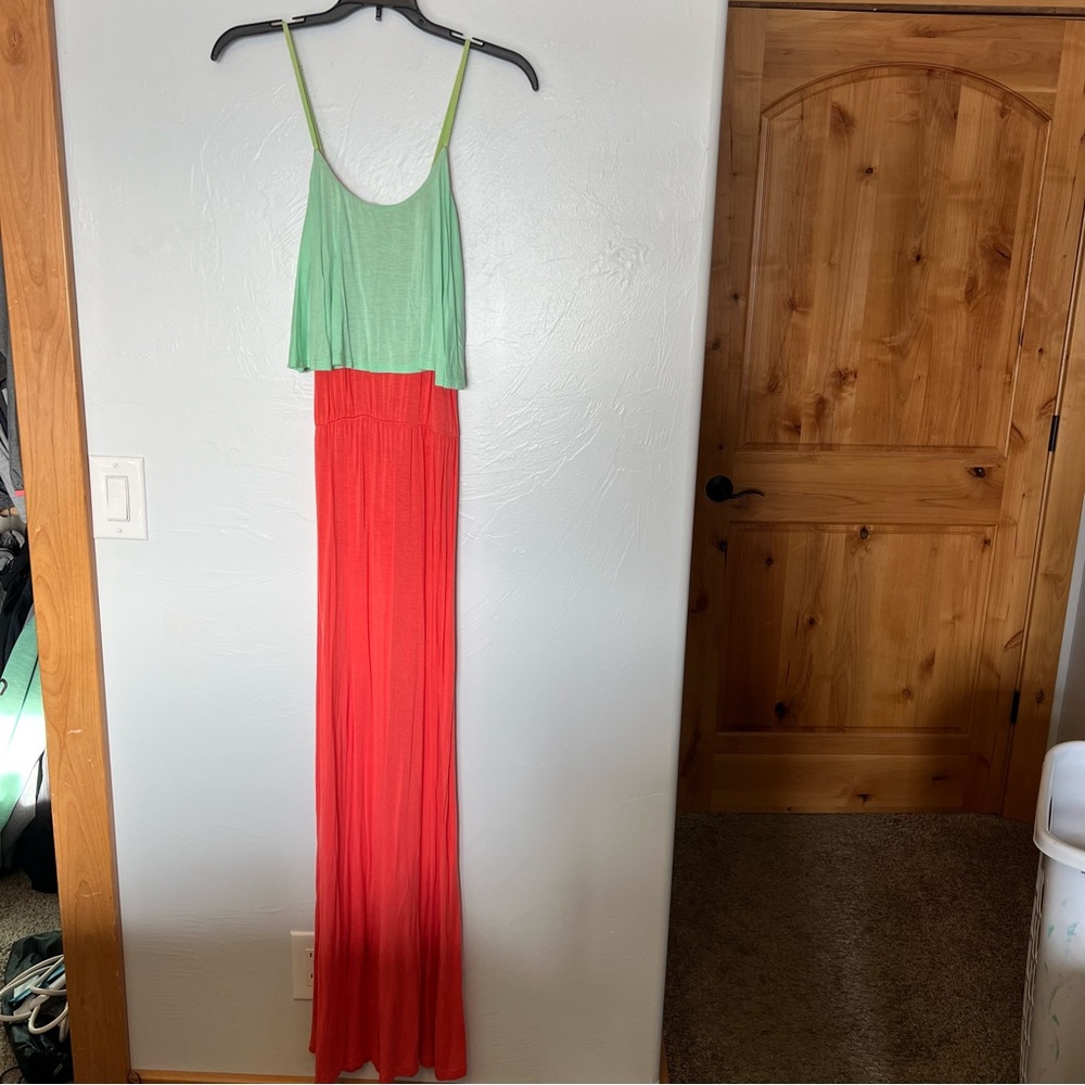 Maxi dress, Green and Orange size M